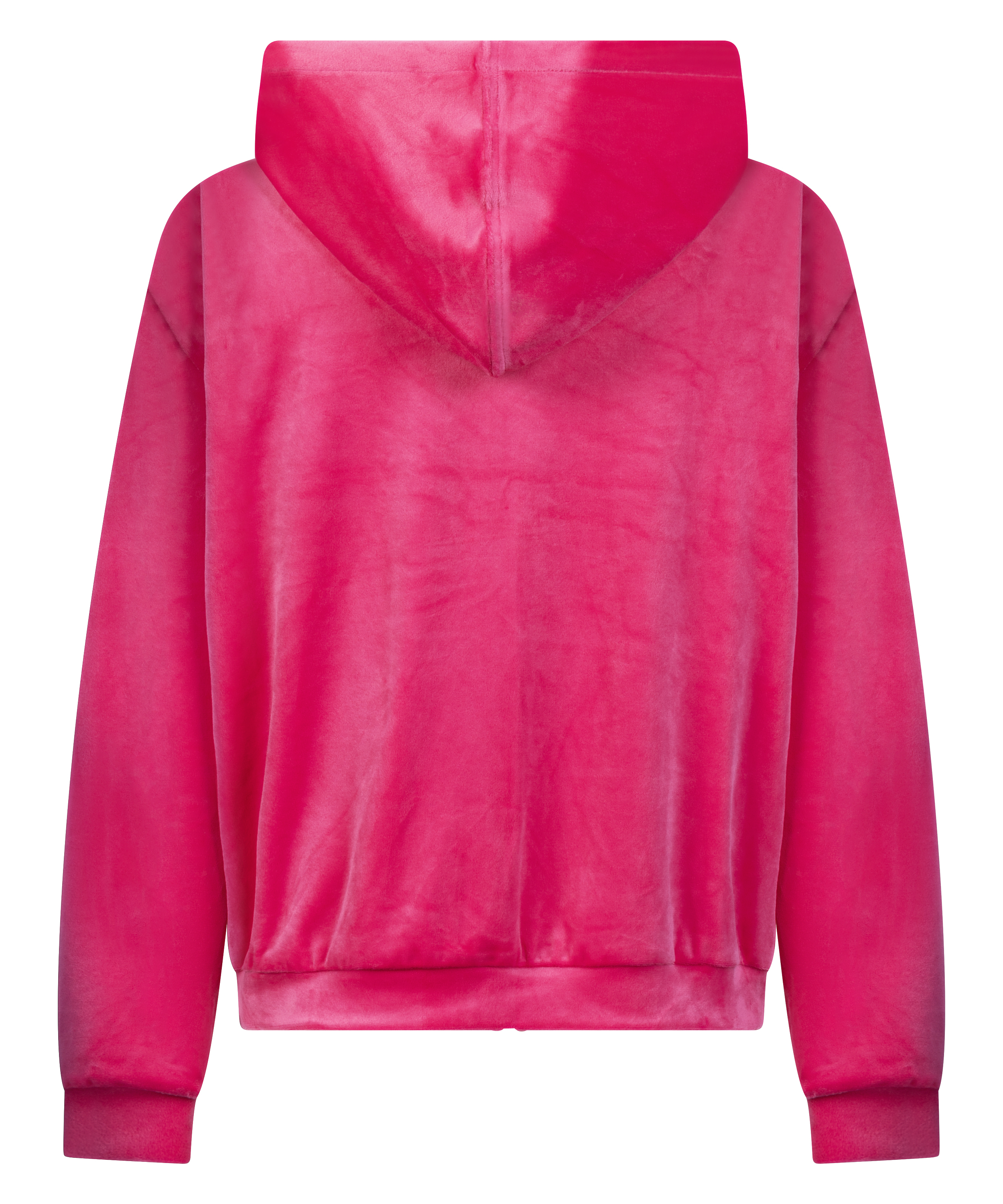 Hoodie jakke i velur, Rosa, main