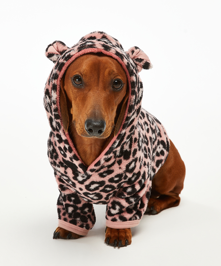Fleece hunde-onesie, Rosa