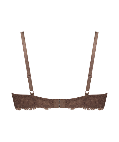 Uvattert bh med bøyle Marine, Brun