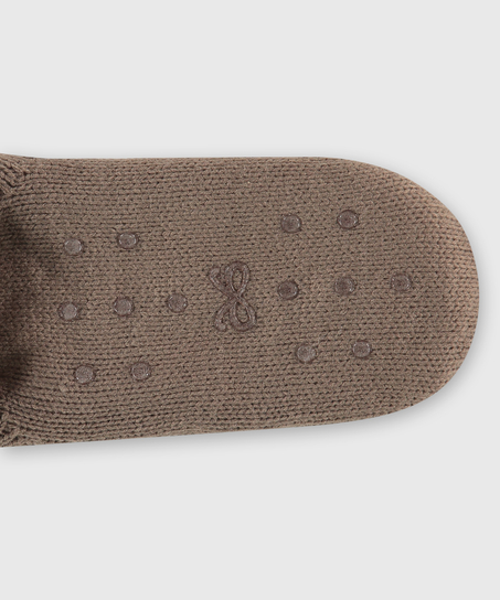 Sokker Knit Lurex, Brun