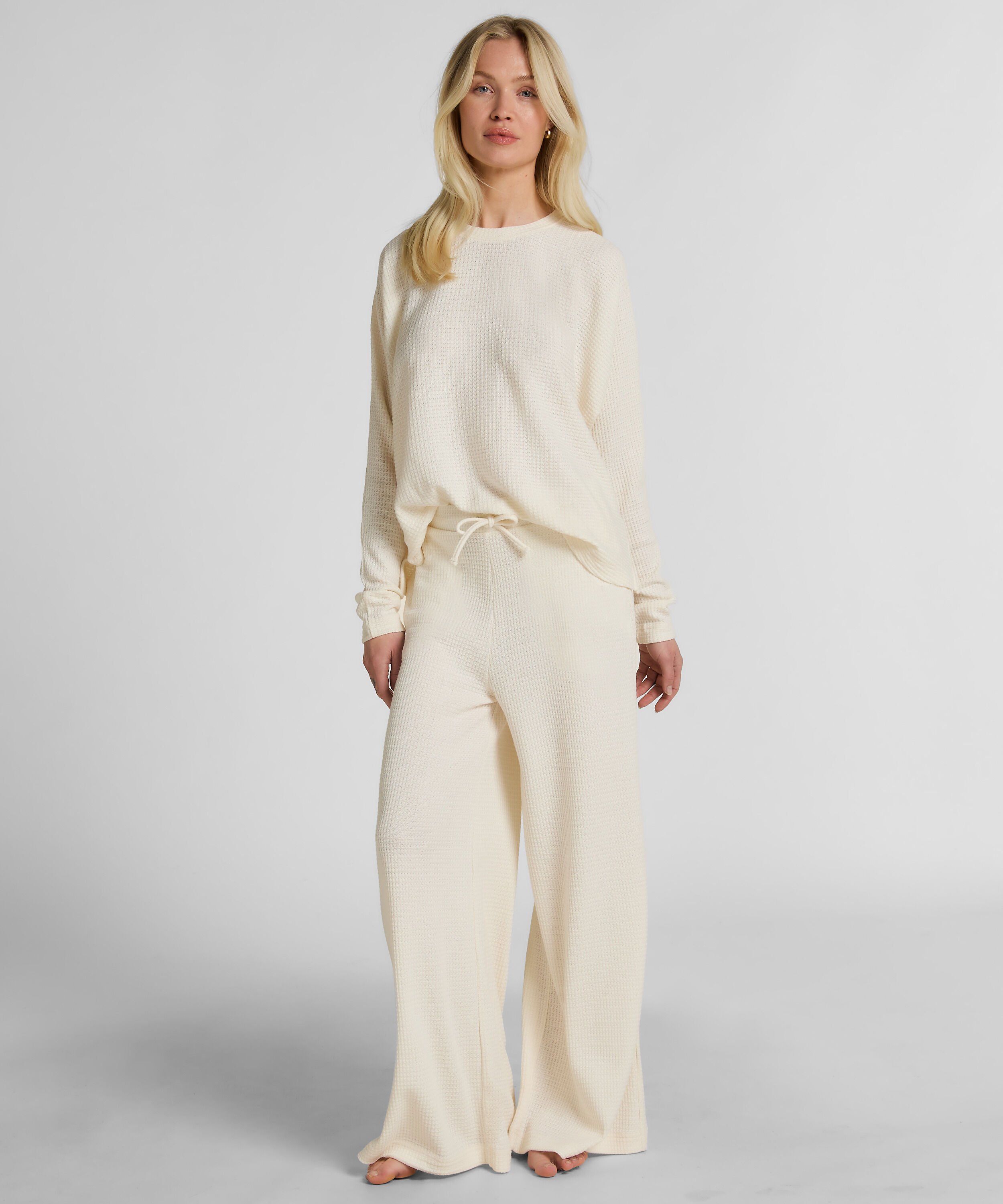 Bukse Waffle Tracey, Hvit