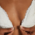 Rose polstret triangle-bralette, Hvit