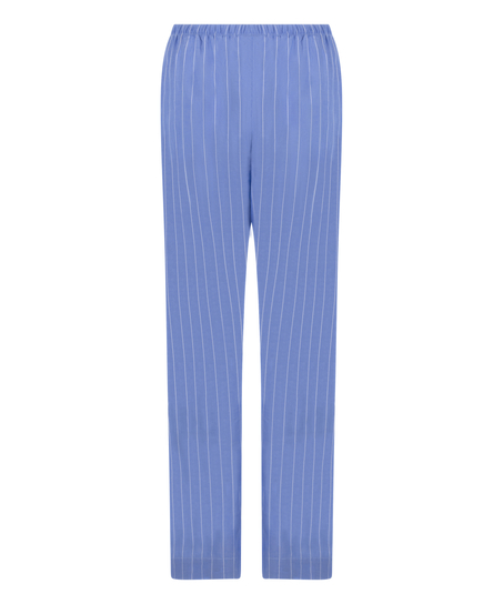 Pant Woven Cotton Stripe, Bl&aring;