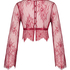 Allover Lace topp, Rød