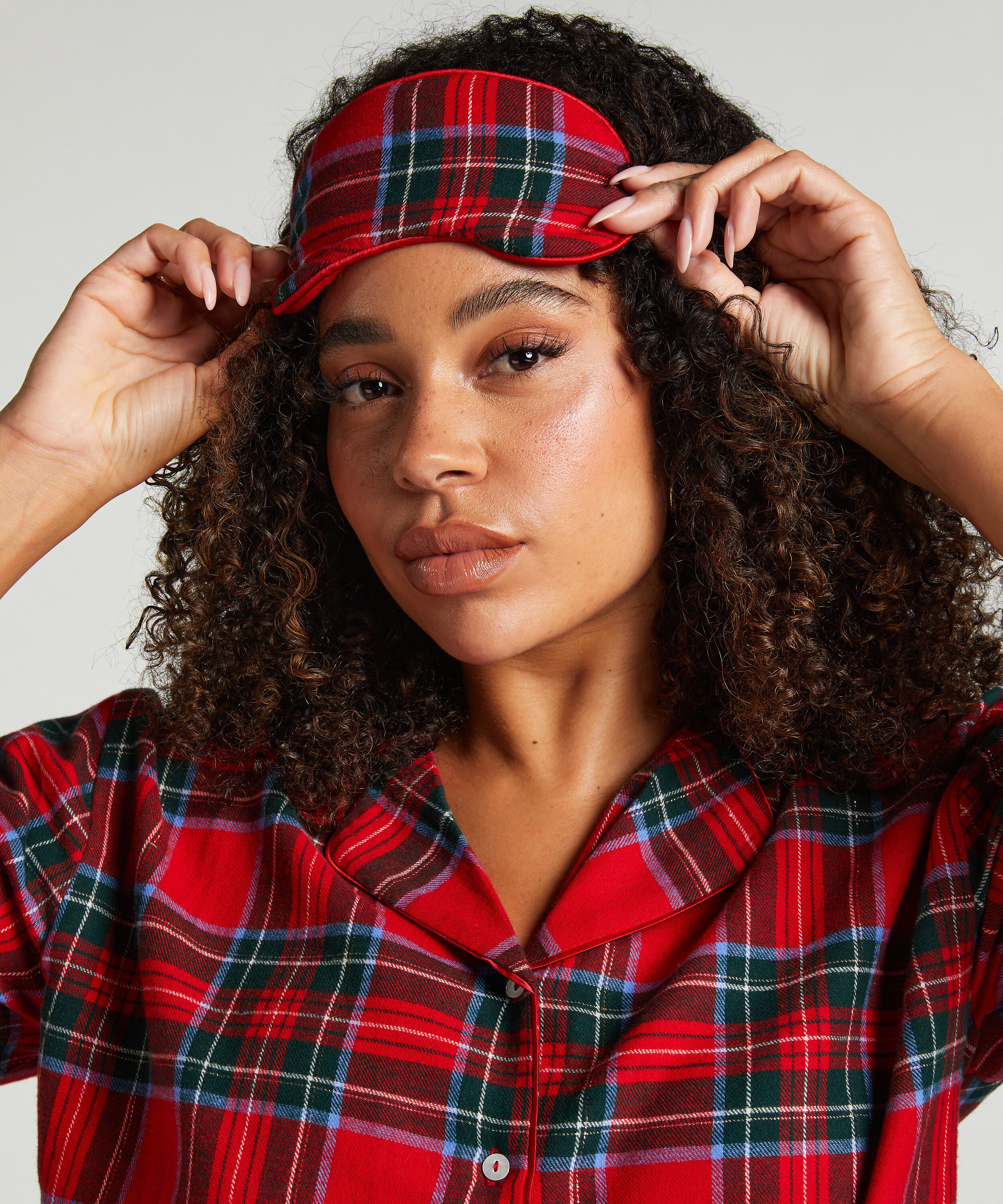 Sovemaske Flanell, R&oslash;d