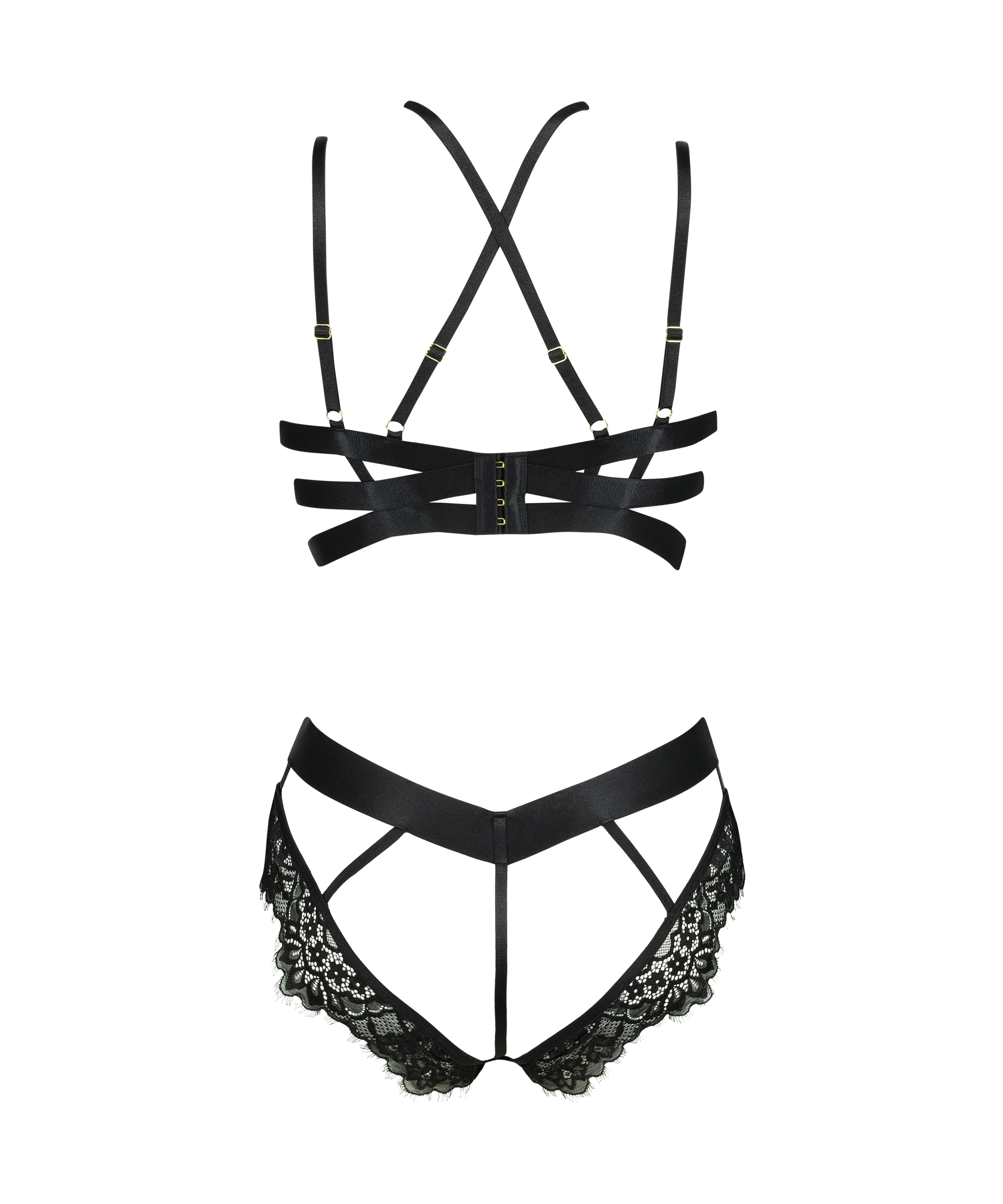 Private åpent skritt body Flora, Svart, main