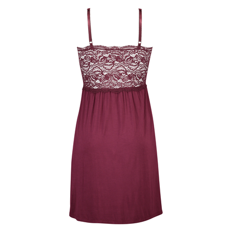 Jersey lace slipdress, Rød