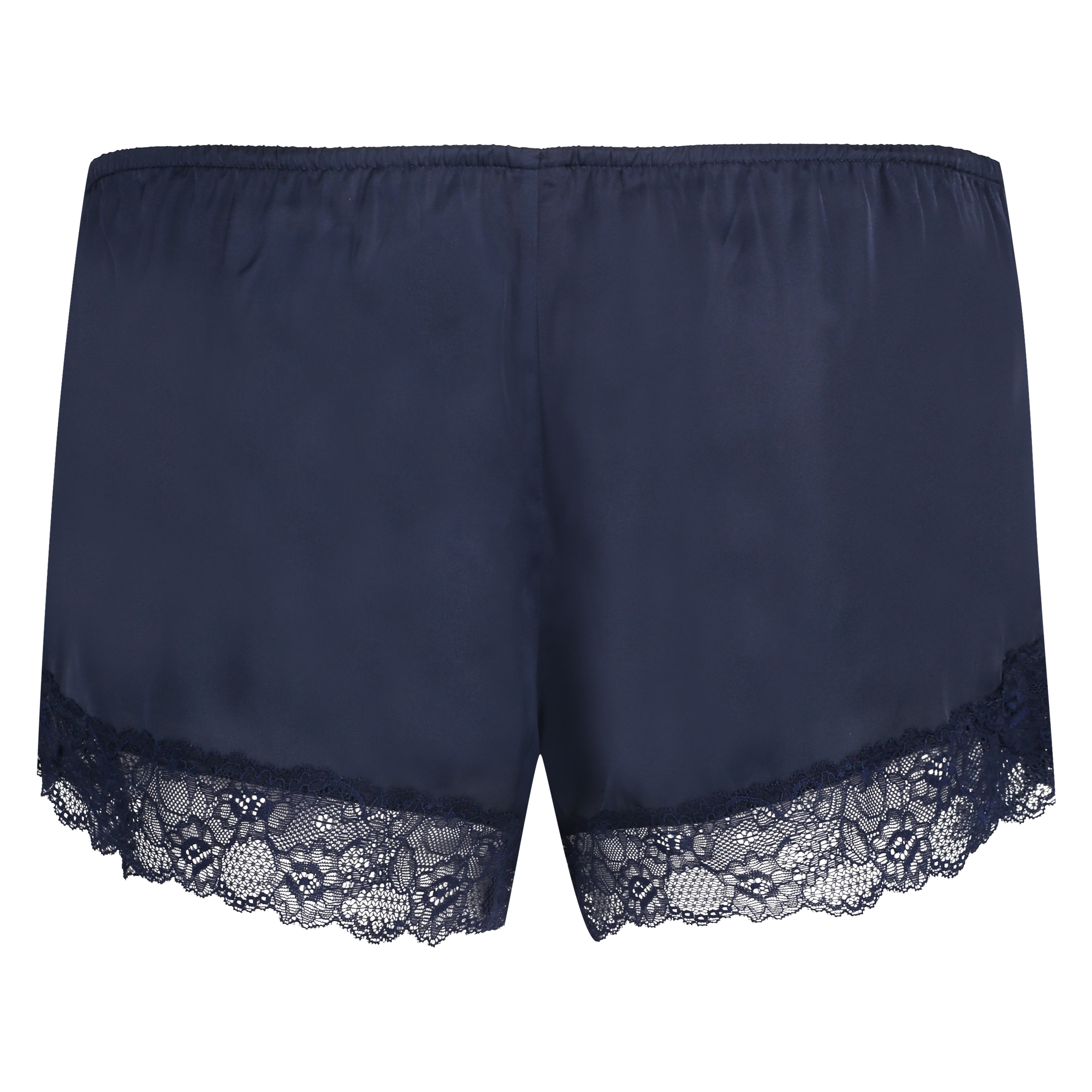 Pyjamasshorts i sateng, Blå, main