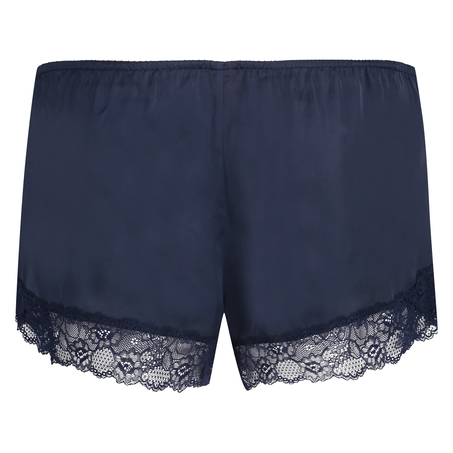 Pyjamasshorts i sateng, Blå