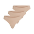 3-pakning invisible g-streng, Beige