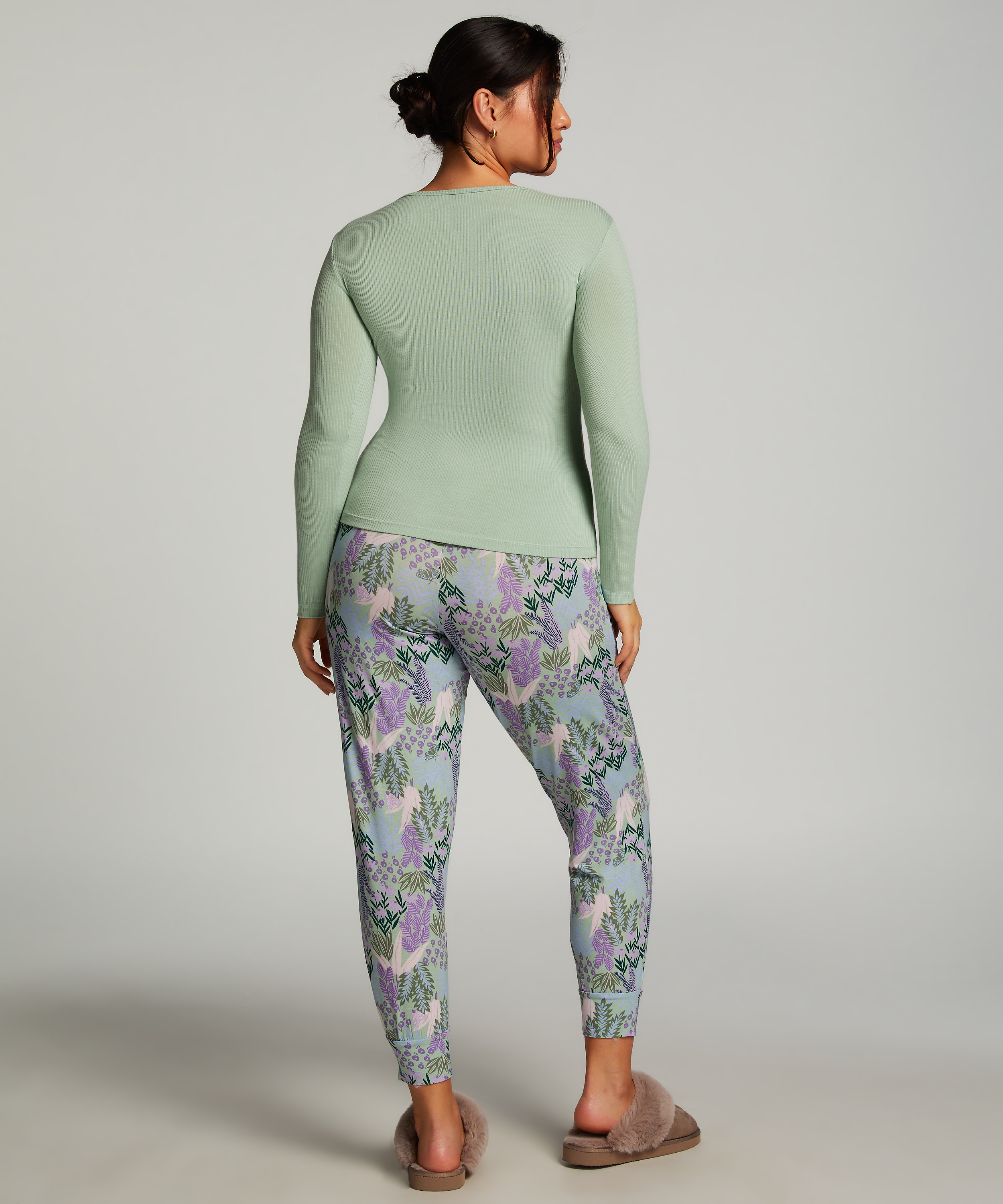 Pyjama pants Jersey, Grønn, main