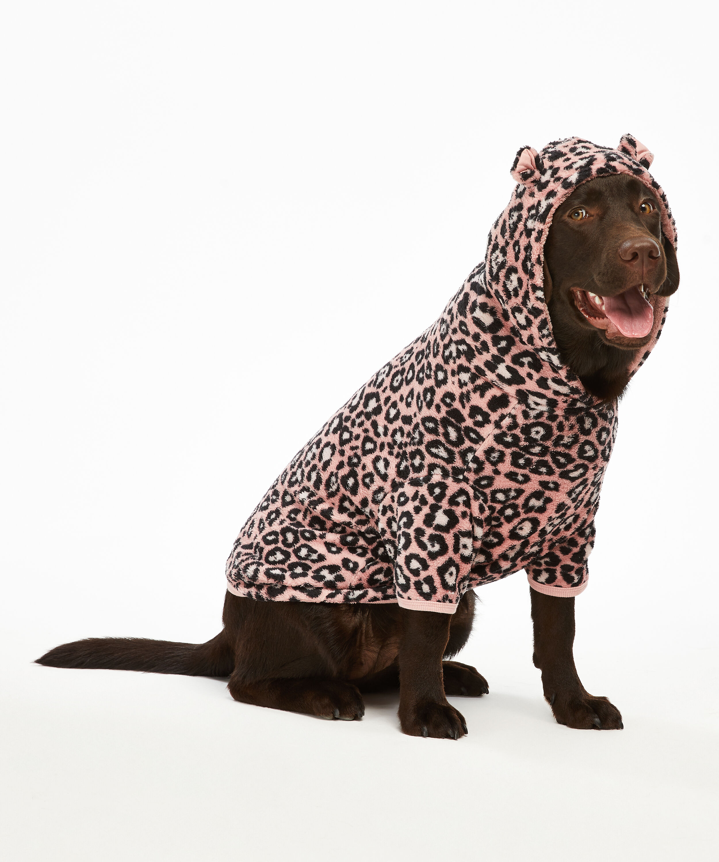 Fleece hunde-onesie, Rosa