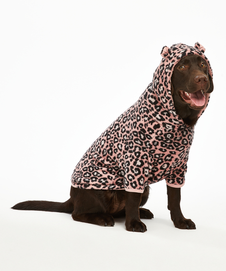 Fleece hunde-onesie, Rosa