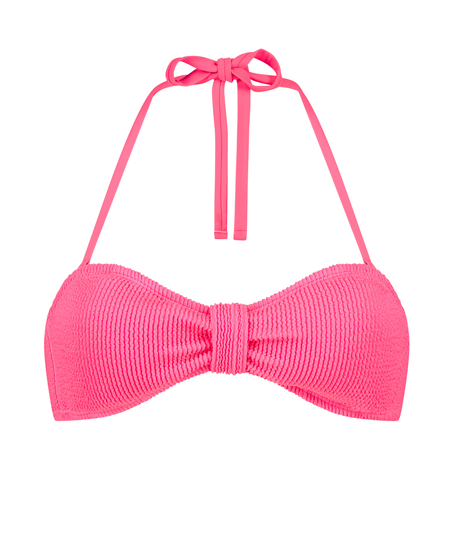 Bandeau Bikinitopp Crinkle, Rosa