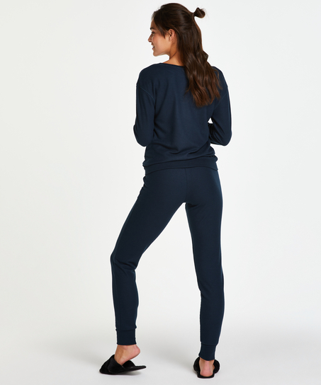 Waffle pyjama set, Blå