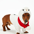 Fleece hunde-onesie, Hvit