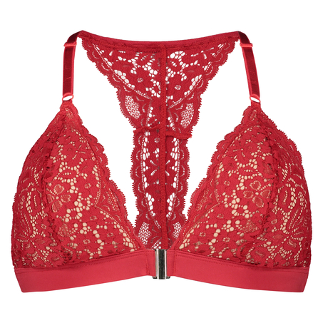 Rose polstret triangle-bralette, R&oslash;d