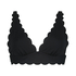 Scallop triangle bikinitopp, Svart