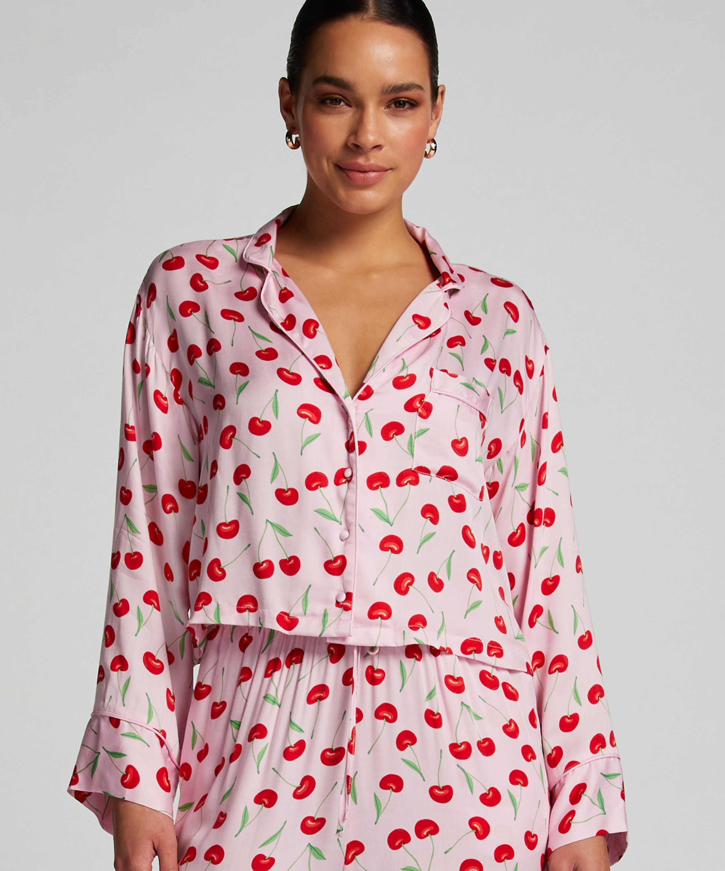 Pysjamatopp Twill, Rosa