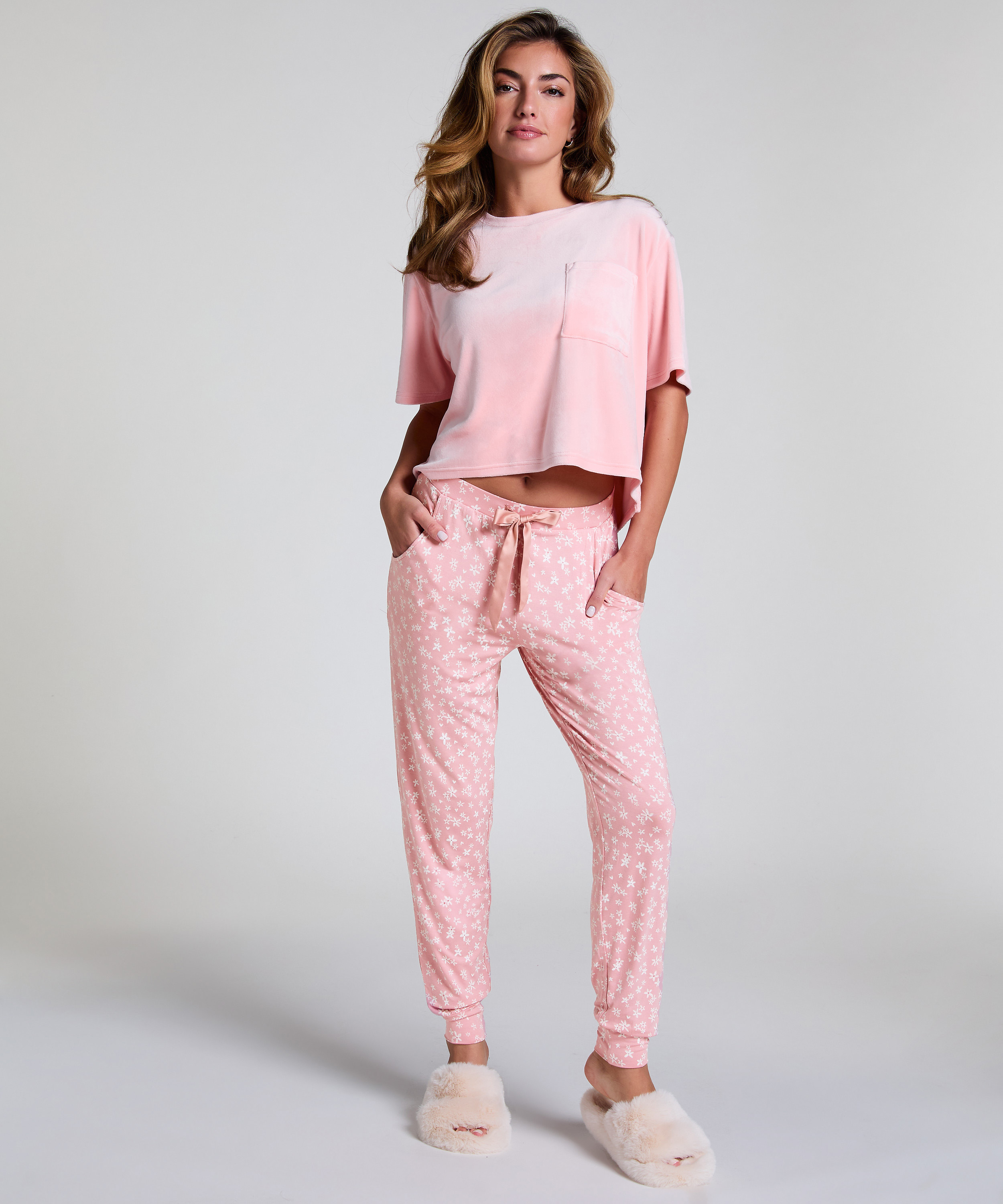 Pyjamabukser Jersey, Rosa, main