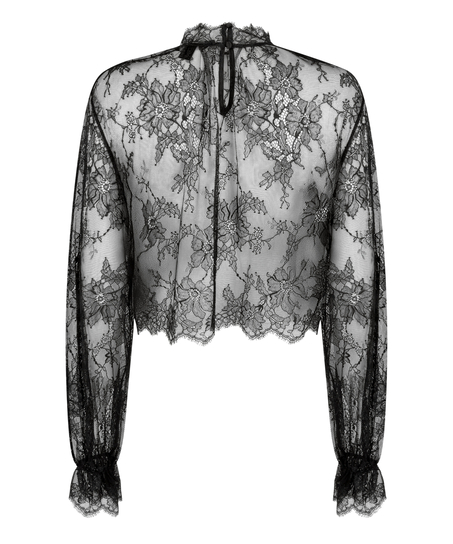 Pyjamas-topp Cecilia, Svart