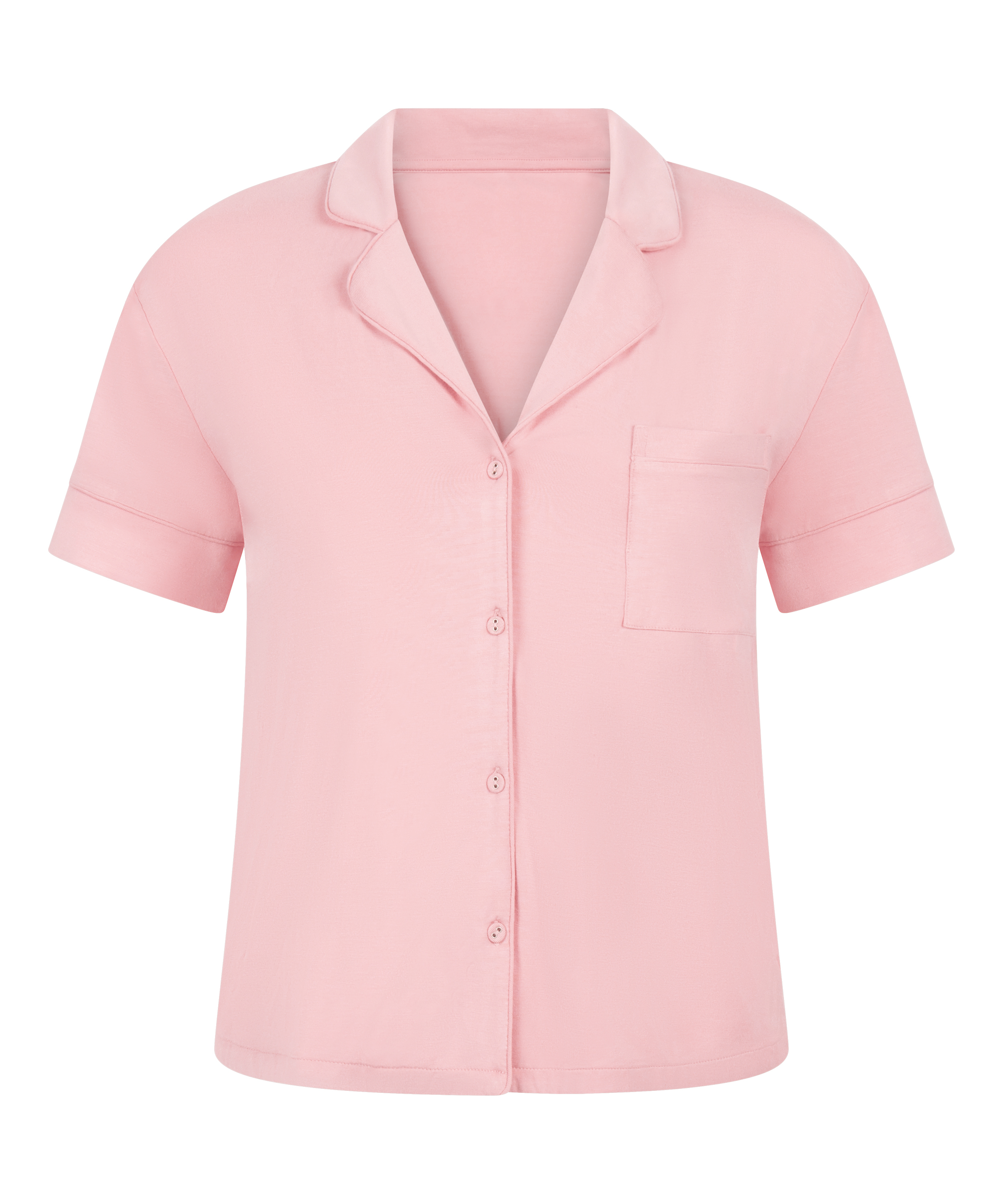 Essential kortermet jakke i jerseystoff, Rosa, main