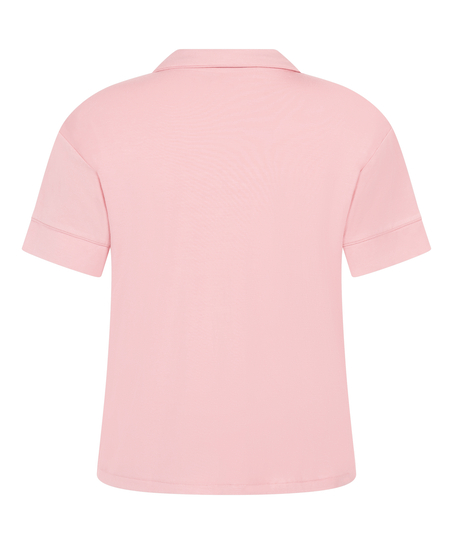 Essential kortermet jakke i jerseystoff, Rosa