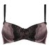Padded underwired bra Loulou, Brun