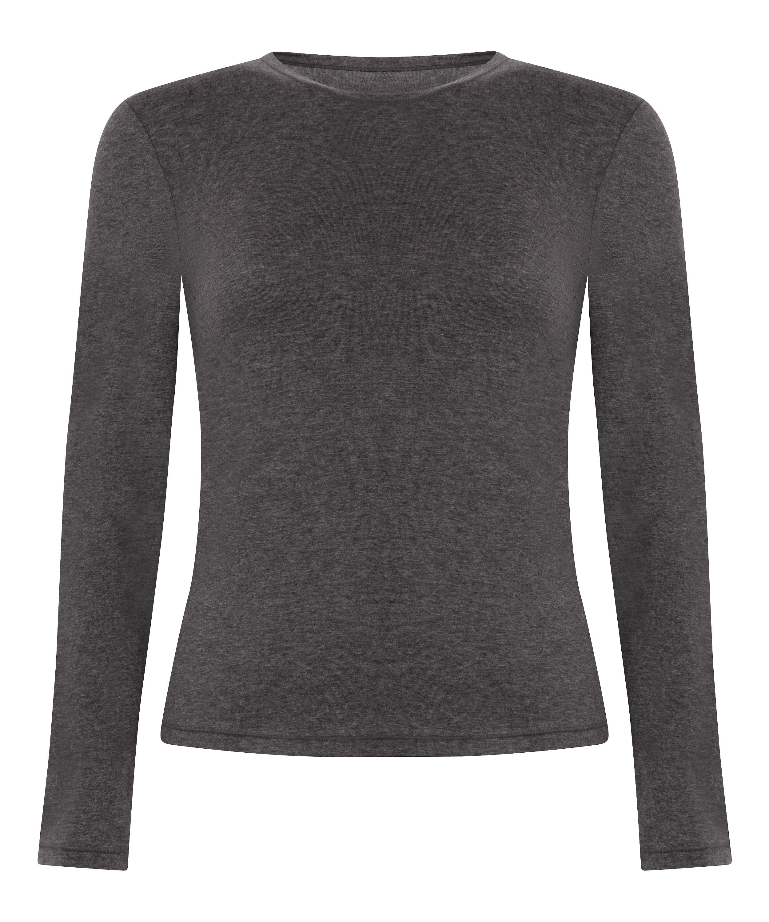 Langermet topp i myk bomull, Gr&aring;