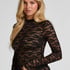 Top Allover Lace, Svart