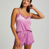 Cami-topp Velours Lace, Rosa