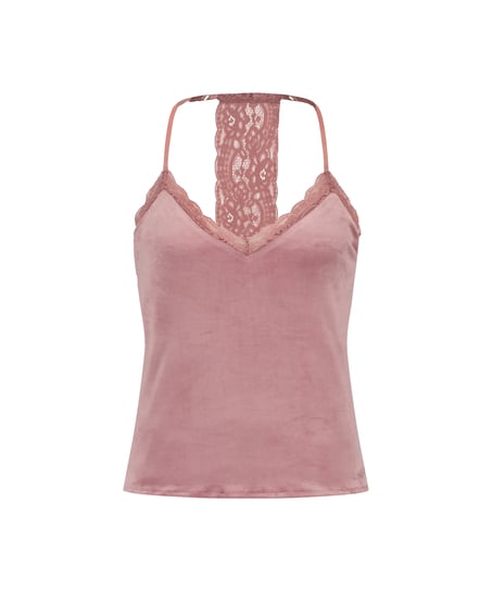 Velvet lace cami, Rosa