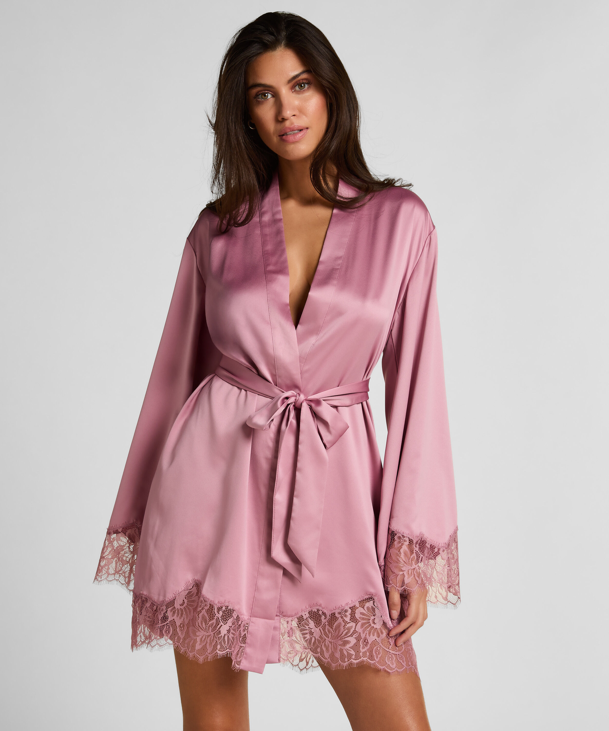 Kimono Satin Valerie, Rosa