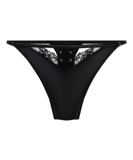 Catherine Highleg G-streng, Svart