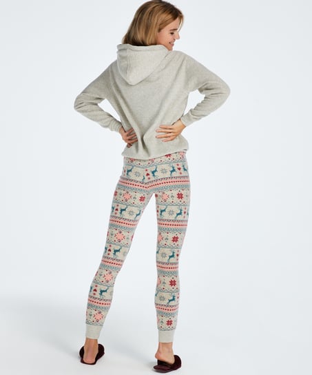 Micro fleece leggings, Beige
