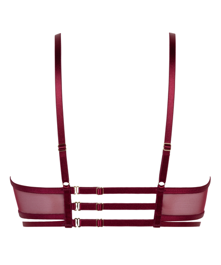 Upolstret Longline spile-BH Scarlett, Rød