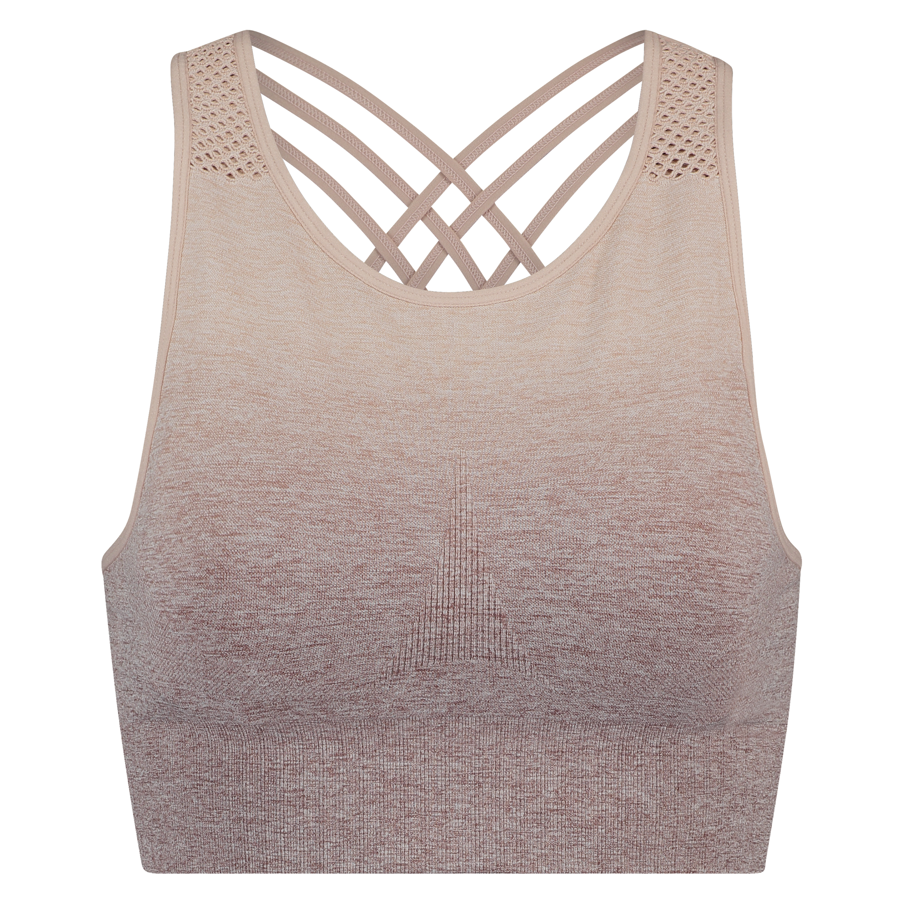 HKMX sports-BH med h&oslash;y hals niv&aring; 2 i gr&aring;toner, Rosa, main