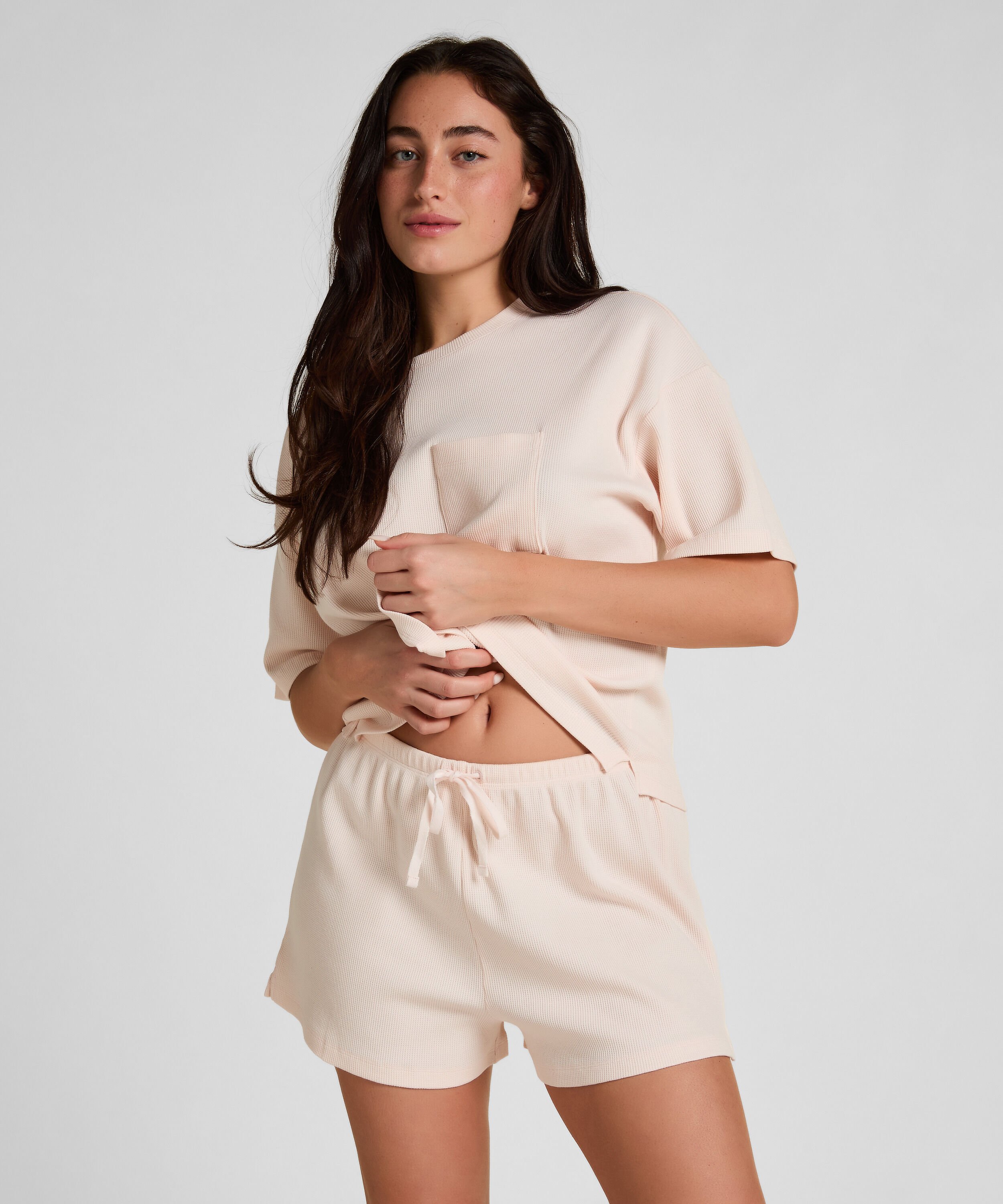 Short Waffle, Rosa Short Waffle, Rosa