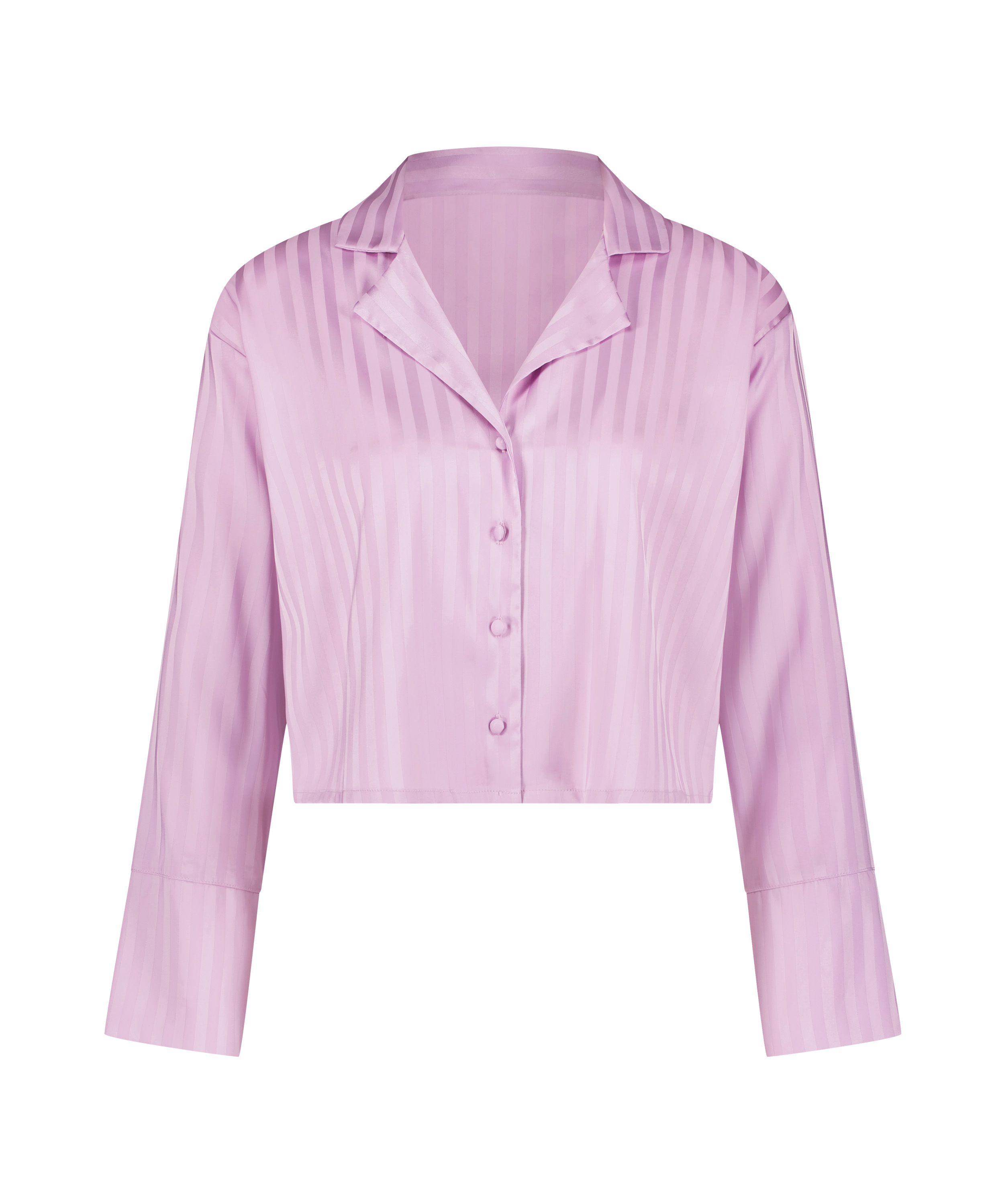 Langermet jakke i sateng, Lilla, main