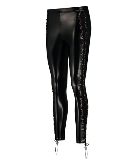 Lace up tights, Svart