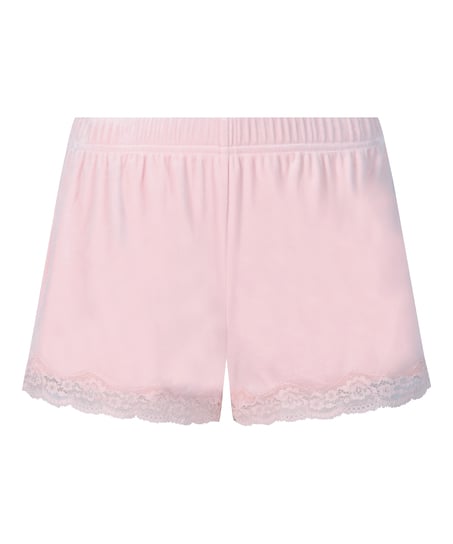 Shorts i blondevelur, Rosa