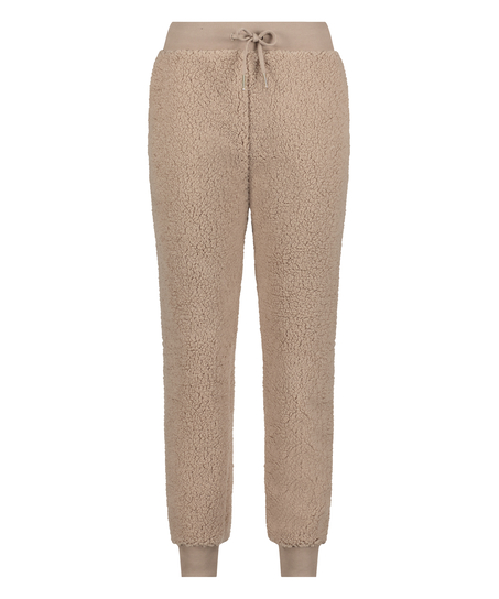 Fleece  joggebukse, Brun