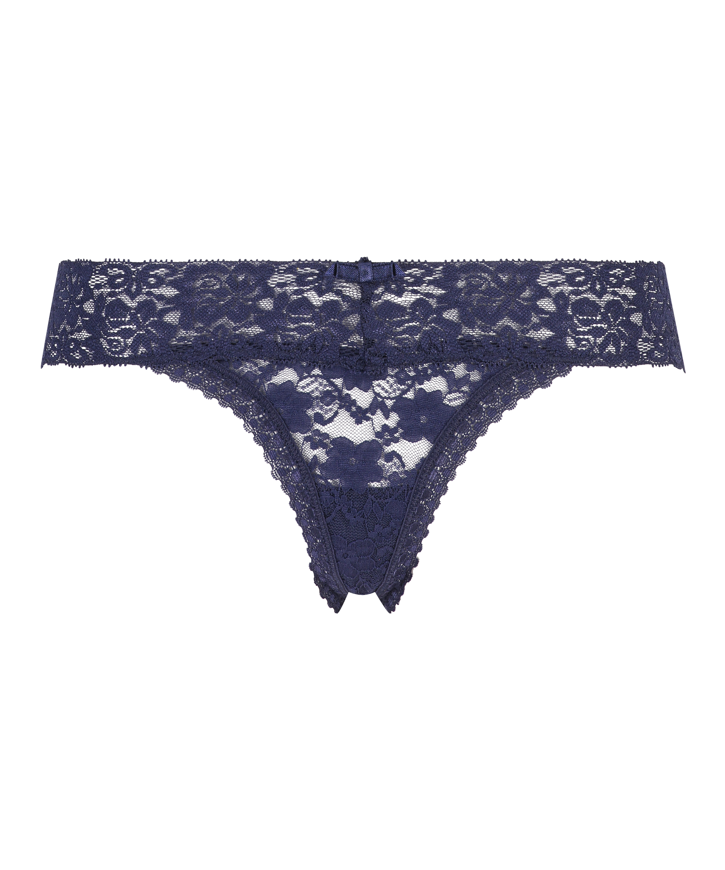 Floral lace g-streng, Bl&aring;, main