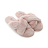 Fake Fur Crossed House slippers, Rosa