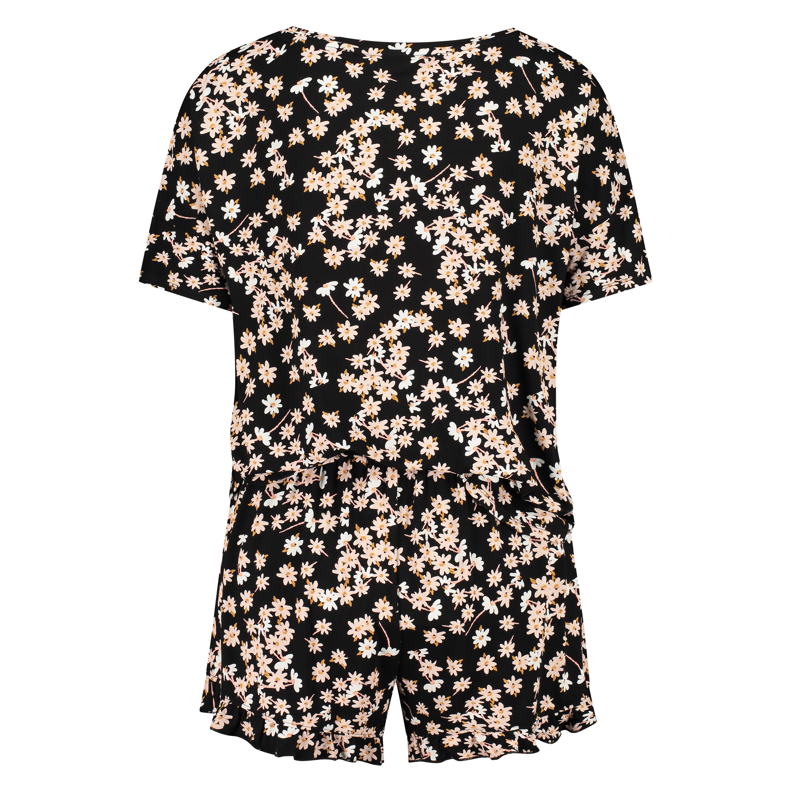 Kort pysjamassett, Svart, main