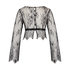 Allover Lace topp, Svart