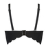Scallop Polstret bikinitopp med underspiler, Svart