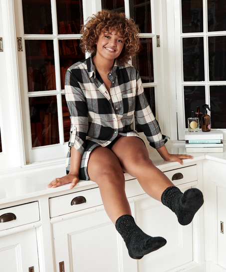 Langermet menshirt, Svart