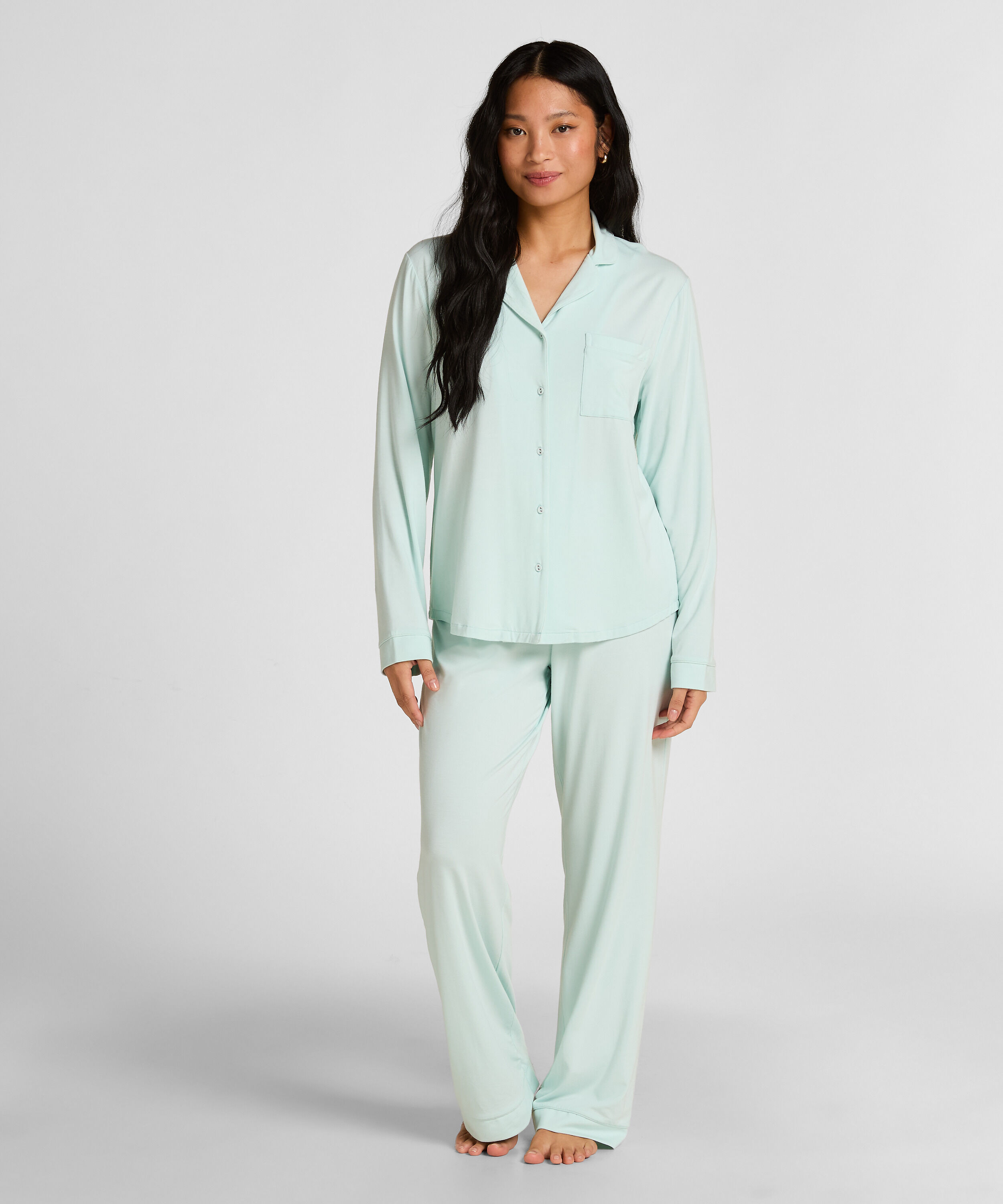 Essential langermet jakke i jerseystoff