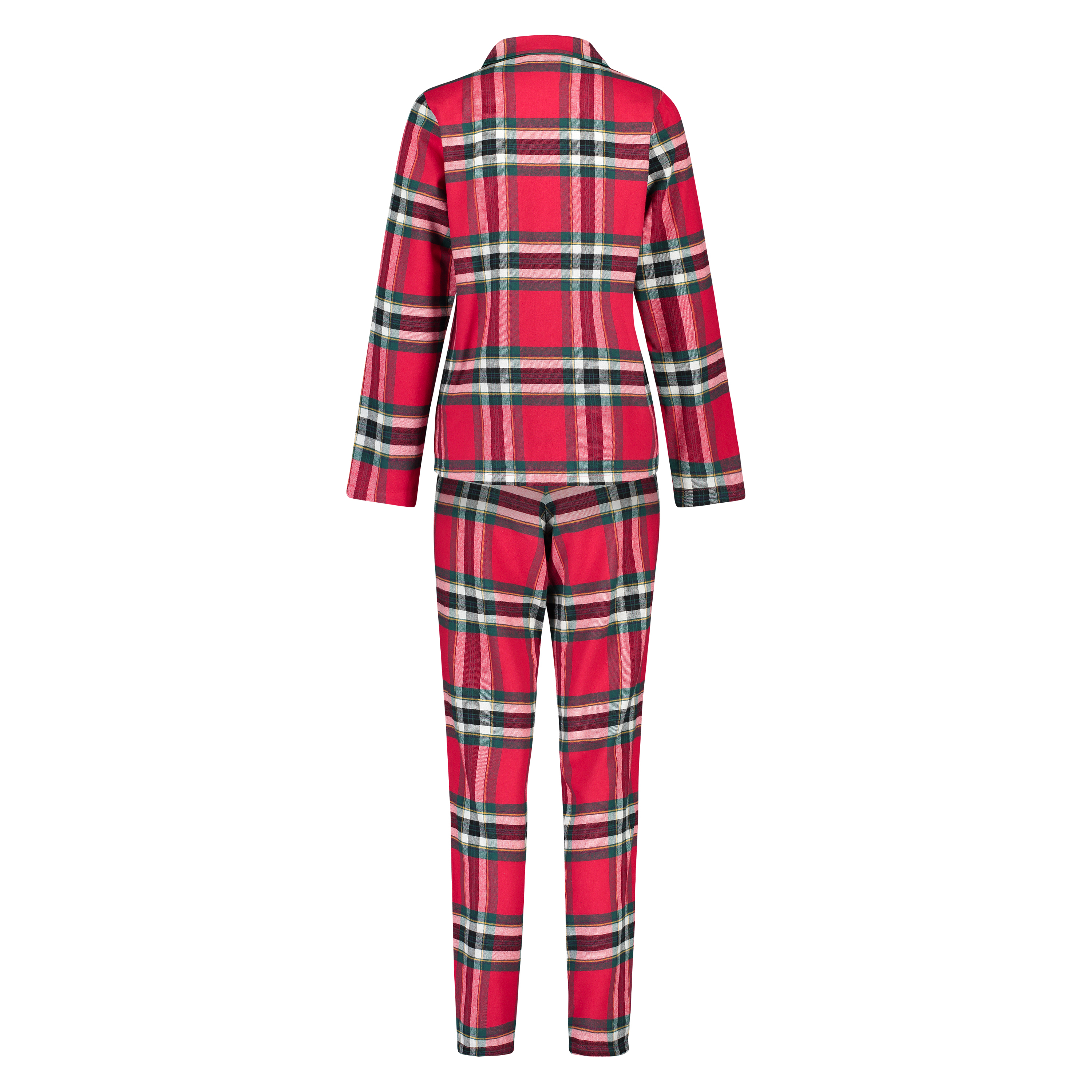 Twill pyjama set, Rød, main